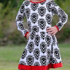 Girls Boutique Damask Dress